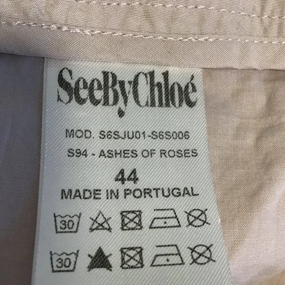 SEE By Chloe Scalloped Cotton-poplin Mini Skirt - Picture 12 of 13